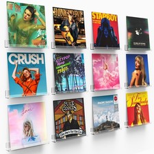 Vinyl Record Shelf Wall Mount 12 Pack 12 Inch Album Display Clear Acrylic