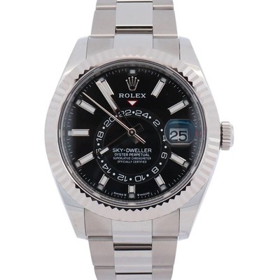 Rolex Sky-Dweller 42mm Black Dial Watch Ref# 336934