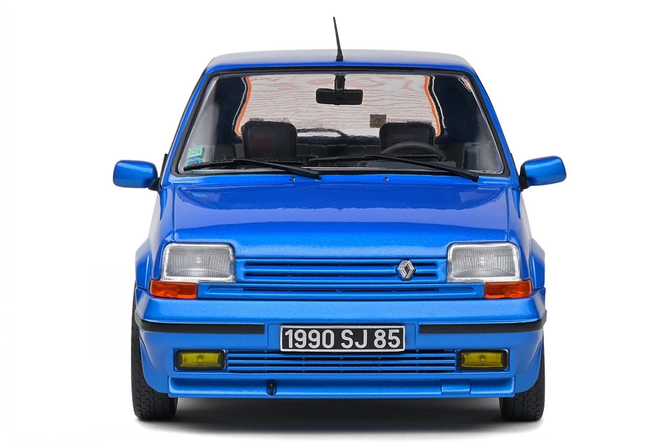 Renault 5 R5 GT Turbo MK2 1989 Lumiere Blue diecast model car S1810003 Solido 1: - Image 3 of 4
