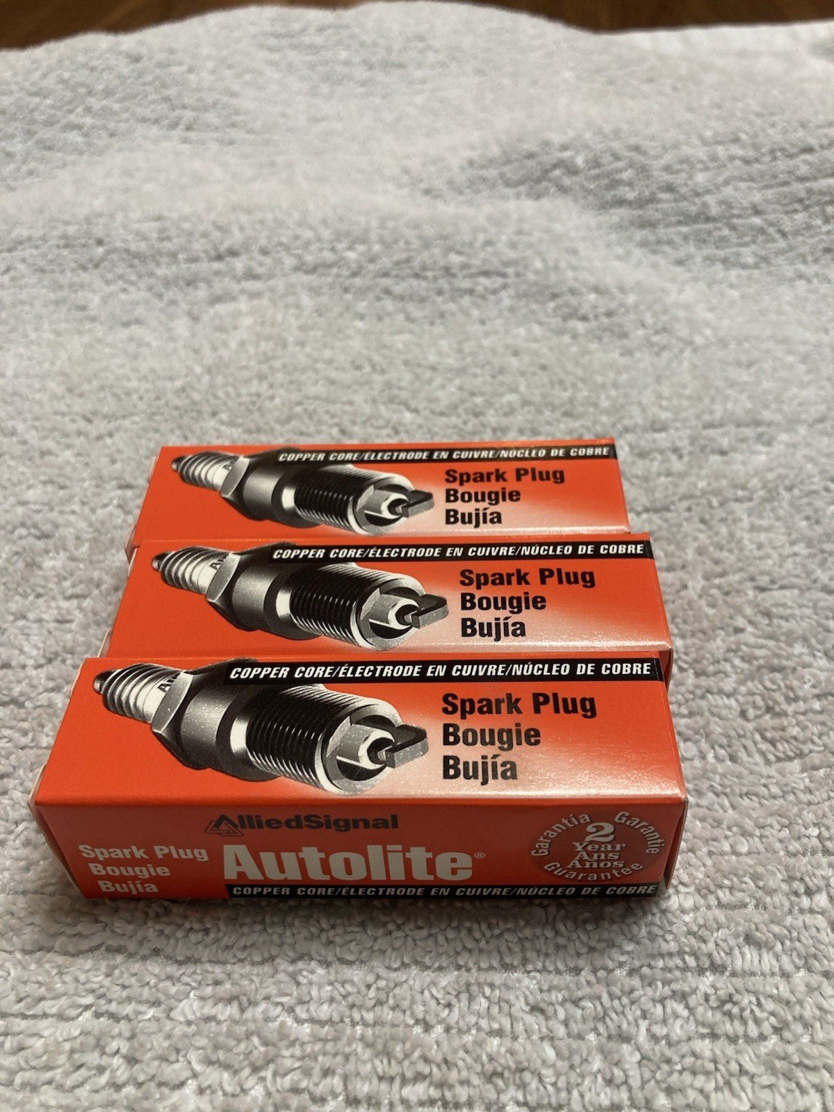 Qty 3 Autolite 5144 Copper Resistor Ignition Spark Plug