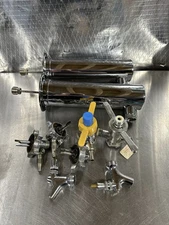 Lot Of 2 Single Beer Tap Faucets And Five Keg Couplers