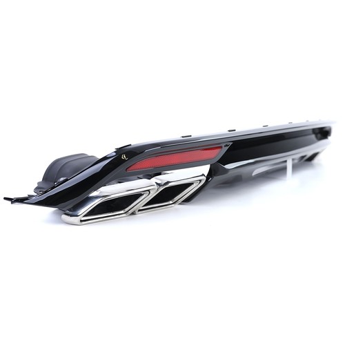 For Mercedes S Class W222 2013-2017 Rear Diffuser Bumper 4 Tailpipes Chrome - Picture 4 of 6