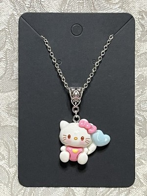 Sanrio Hello Kitty Heart Balloon Hello Kitty Resin Pendant Silver