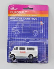 Siku Eurobuilt Mercedes Tourist Bus Budweiser White 1:55 Scale New on Card Rare