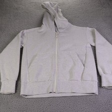 Athleta Girl Jacket Retroactive Full Zip Hoodie Medium 8-10 Gray Active Casual