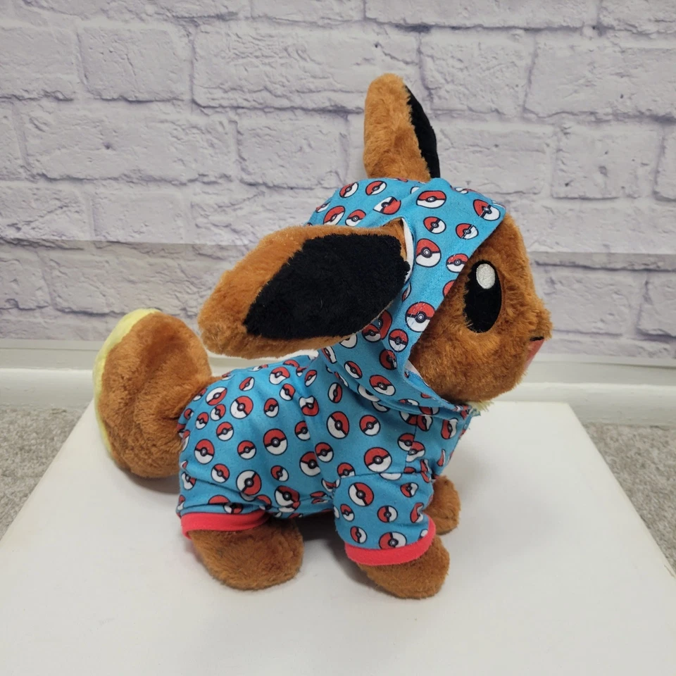 Плюшевая мягкая игрушка Build a Bear Pokemon Eevee with Sleeper and Pecha Berry 16 дюймов - Изображение 3 из 4