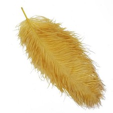 12 pcs 24-26" long Gold Genuine Ostrich FEATHERS Wedding Party Centerpieces