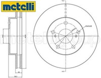 2X Bremsscheibe Metelli 23-1567C 2 Bremsscheiben Vorderachse Vorne FüR Toyota