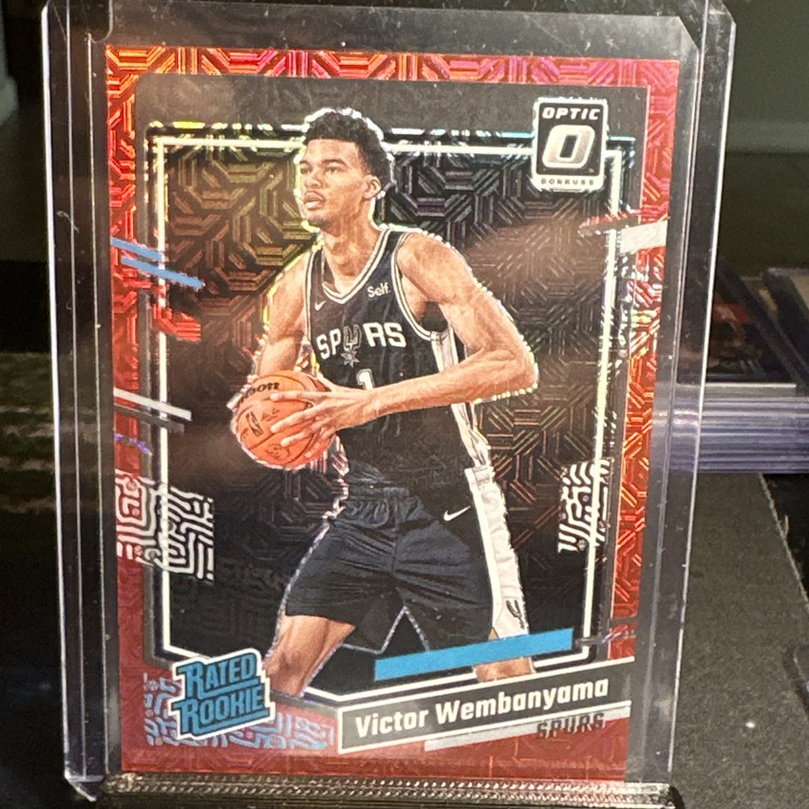 2023-24 Donruss Optic Victor Wembanyama #225 RC Rated Rookie Mojo Choice Red /88