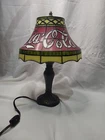 Vtg Collectible Coca-Cola Tiffany Stained Glass Lamp Shade - Plastic - Used