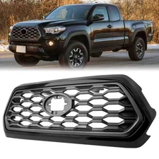 Front Bumper Grill Assembly For 2016-2023 Toyota Tacoma TRD Grille Glossy Black