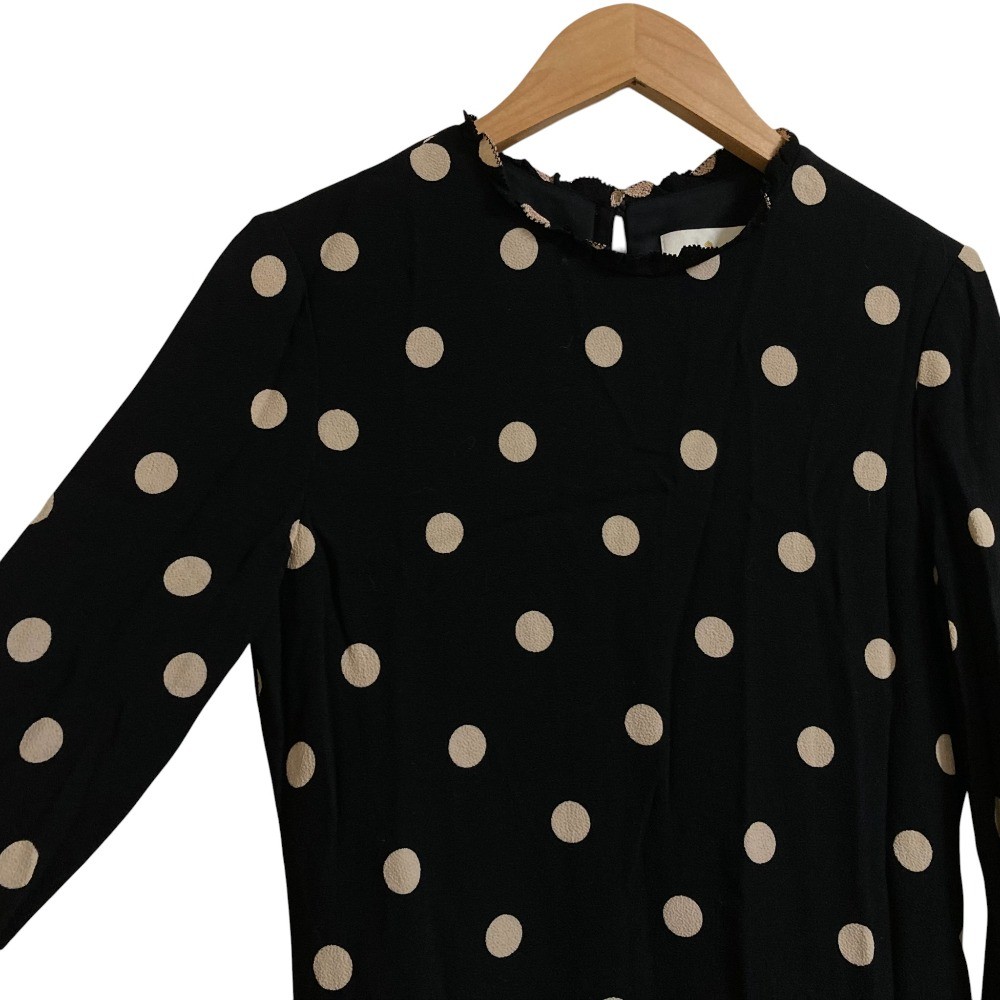 Kate Spade polka dot knee-length dress, size 2, black Women USED thumbnail 3