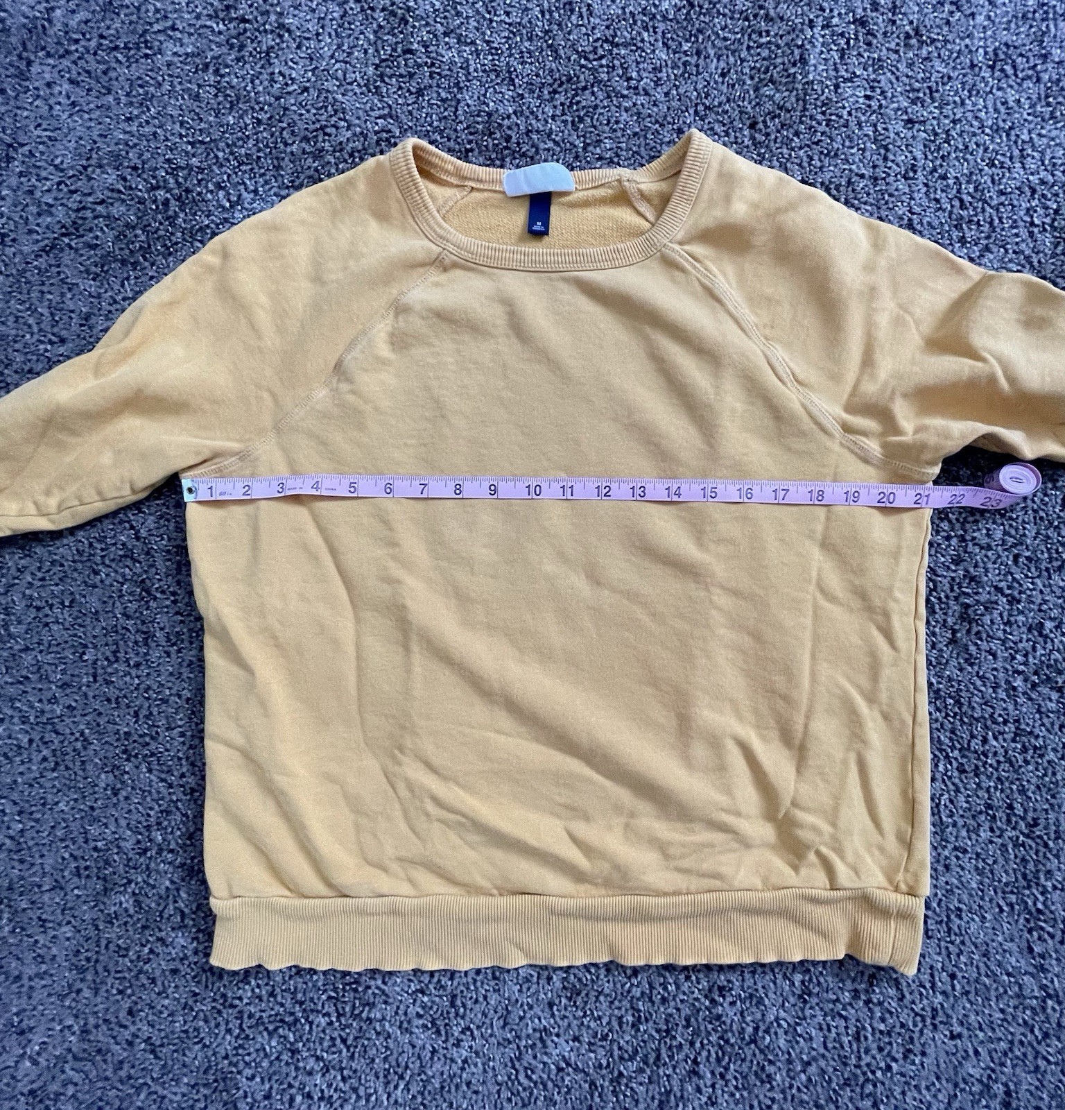 UNIVERSAL THREAD CREW NECK SOLID LS MUSTARD SWEAT… - image 2