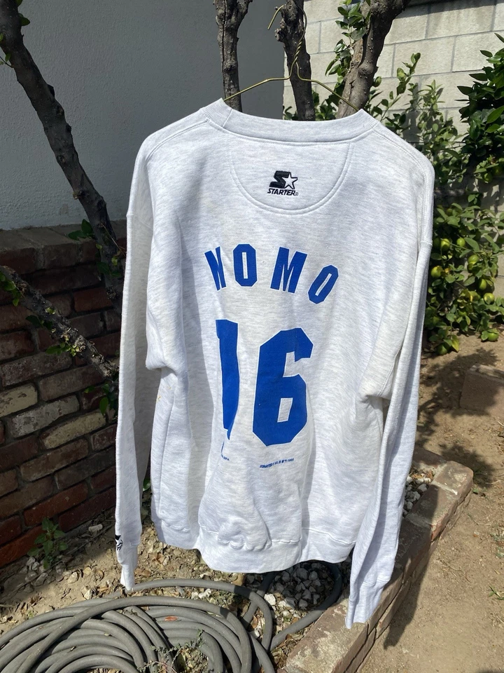 Suéter de Colección Starter 1995 Los Angeles MLB Dodgers Cuello Redondo Hideo Nomo Nuevo con Etiquetas M Foto 2 de 4