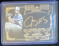 2015 Topps Five Star Golden Graphs Blue /20 James Shields #GG-JSH Auto