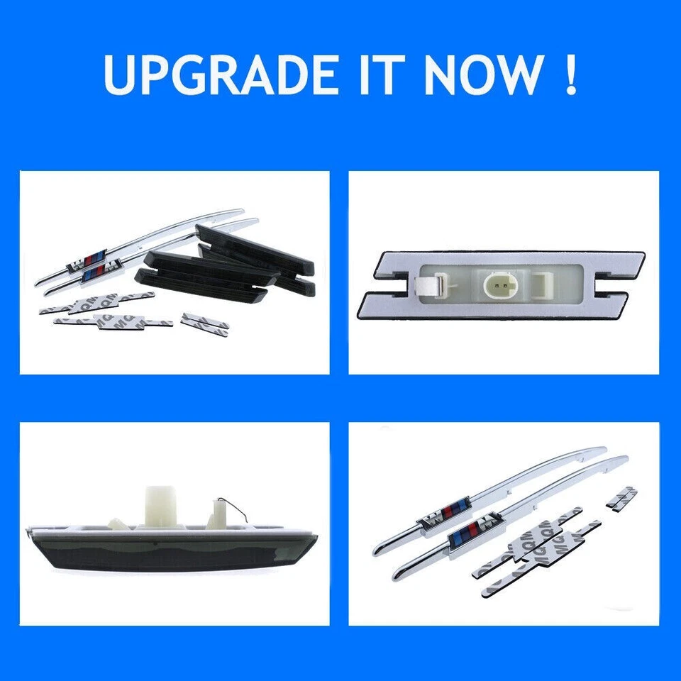 3-Series E90/E91/E92/E93 04-13 2D/4Door LED Side Marker Light Black for BMW - Imagem 4 de 4