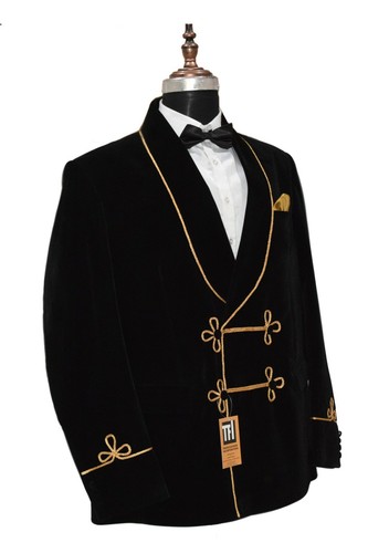 Men Black Smoking Jackets Designer Dinner Party Wear Blazers UK - Picture 2 of 4