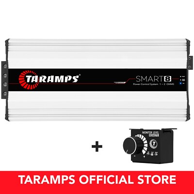 Taramps Smart 8 Amplifier - 1~2 Ohms 8000W + Monitor Level Remote