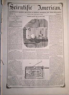 Scientific American January 19, 1856. Robert Fulton; California; Horse flesh etc