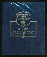 Whitman Classic Album 3059 National Park Quarter 2016-2021 PD&S Mints - DAMAGED