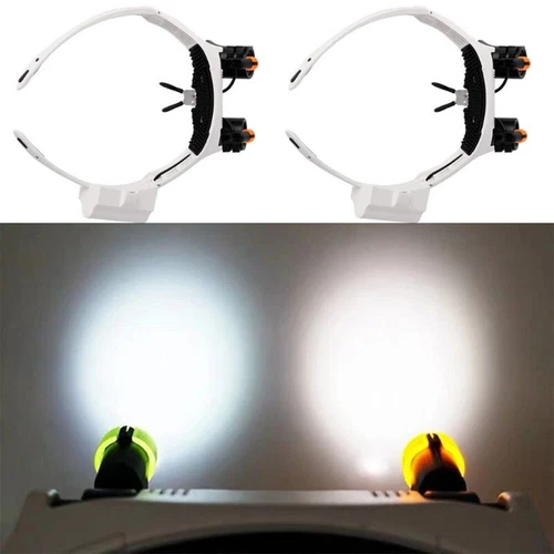 3/4/5/6/7/10X Adjusting LED Light Headband Magnifying Glasses Eye Magnifier Tool - Picture 7 of 11