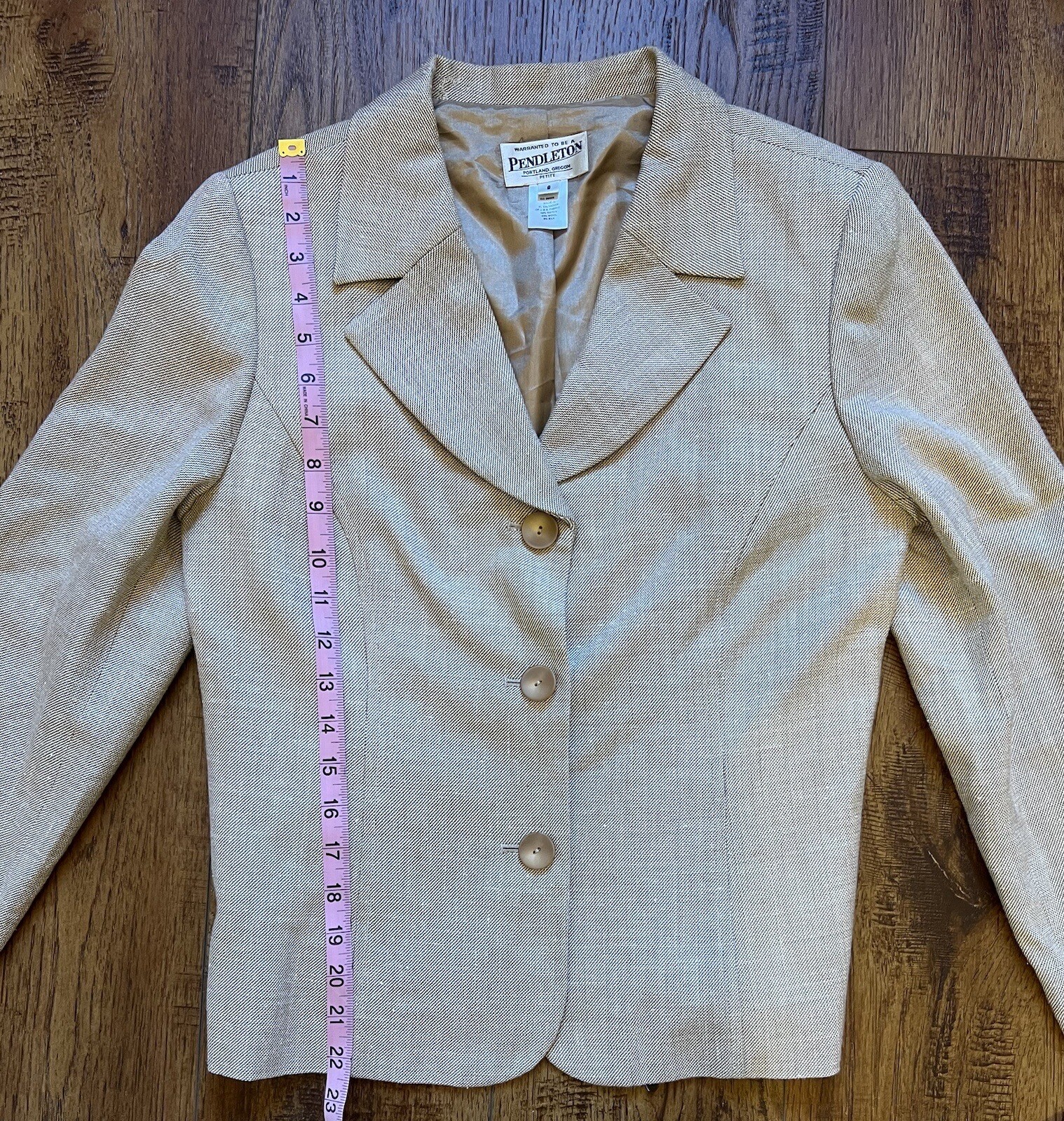 Pendleton Cream Colored Button Up Blazer Women’s … - image 7