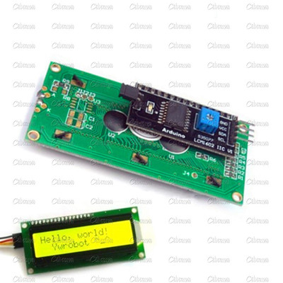 Yellow Display IIC/I2C/TWI/SP  I Serial Interface 1602 16X2 Character LCD Module