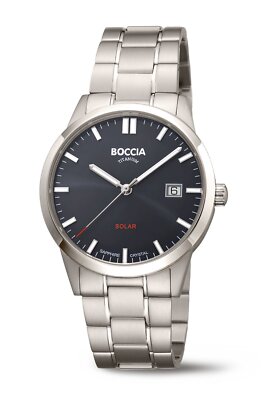 Boccia Titanium Herrenuhr Solar Saphirglas Datum 39mm 3673-02