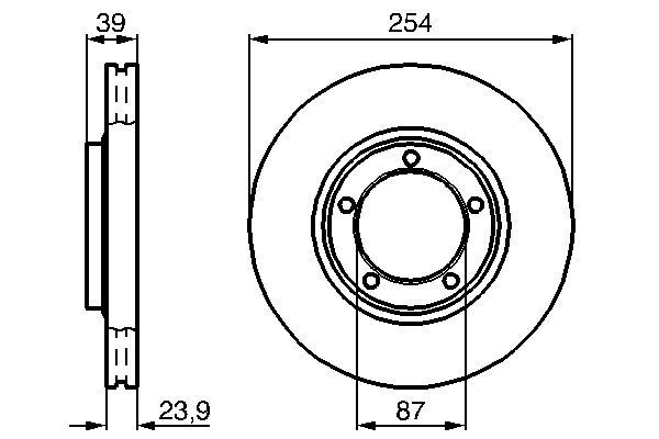 2X Bremsscheiben Vorne FüR Mitsubishi Bosch 0986478714-image