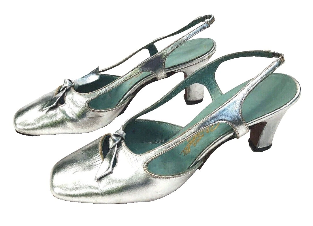 Glam Rock Leather Heels Vintage Shoes for Women