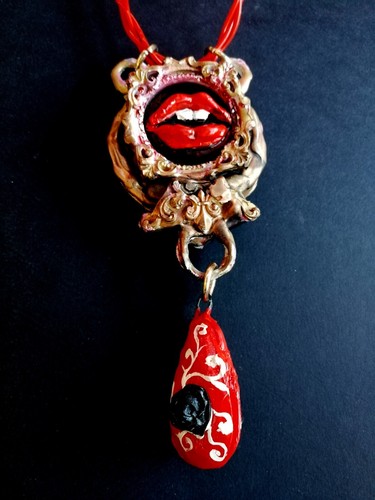 Marilyn Monroe Necklace Talisman Amulet Fashion Charm Jewelry Pendant Mouth Icon - Picture 4 of 24