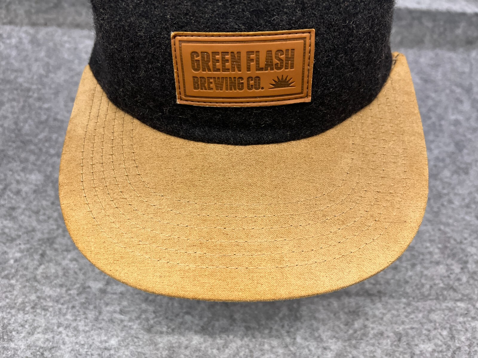 Green Flash Brewing Hat Cap Strap Back Adult Gray… - image 3