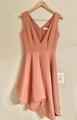 navy blue dress for baby girl Keepsake Label Women's Coral Begin Again Asymmetrical Party Dress Dusty  Coral S