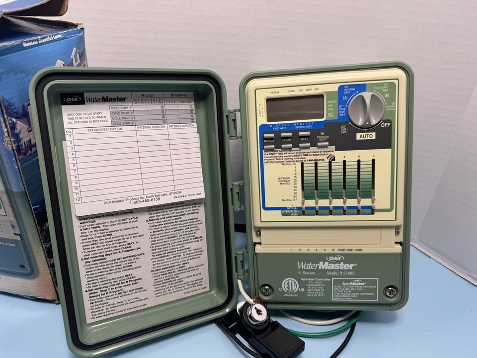 Orbit WaterMaster 6 Station Outdoor Auto Sprinkler Water Watering Timer