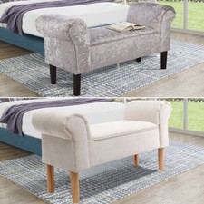 Chesterfield Armrest Bed End Stool Bench Ottoman Bedding Bedside Bay Window Seat