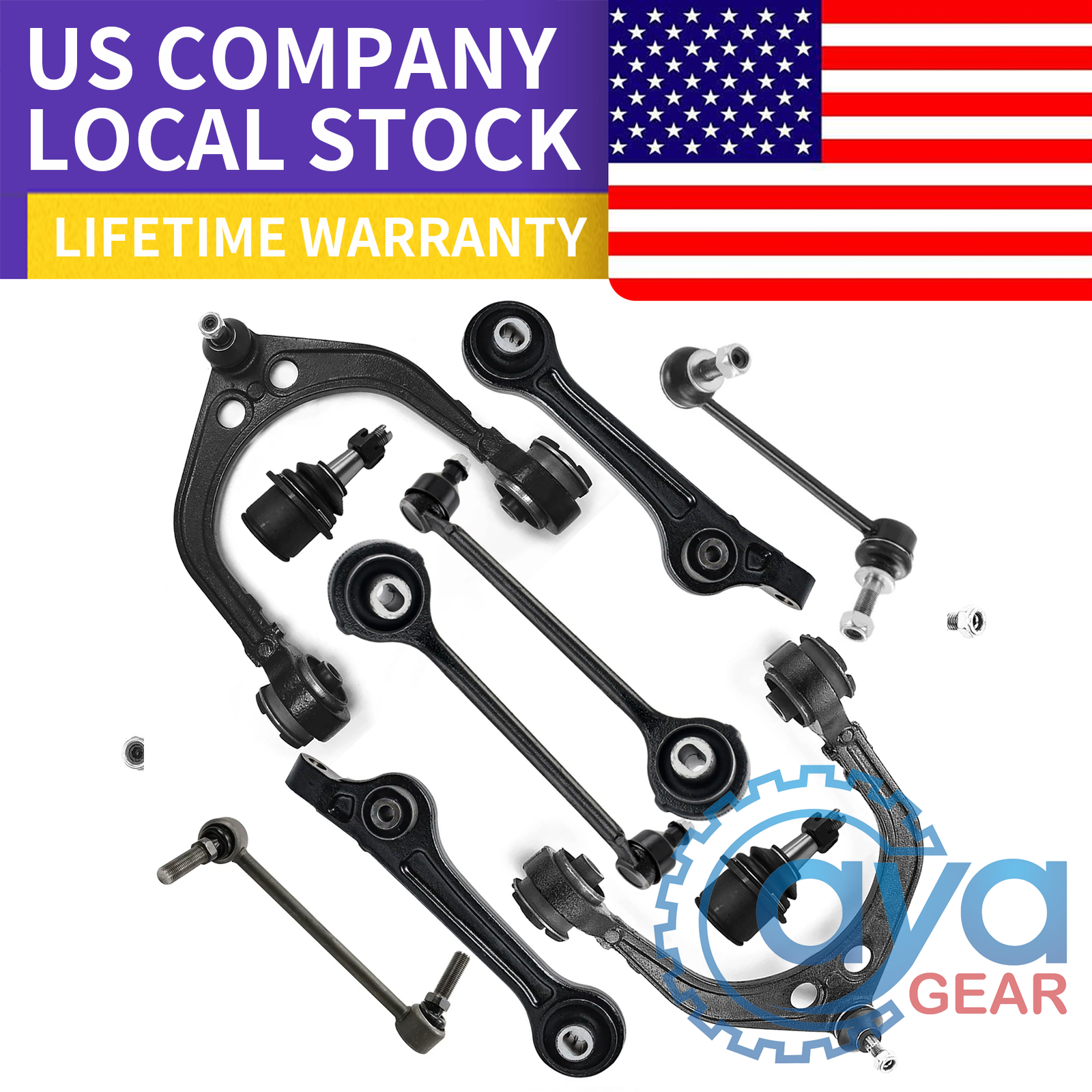 10pcs 2WD Front Upper Lower Control Arm Ball Joint Dodge Charger 300 Challenger