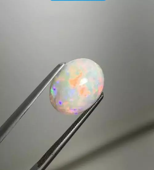 GIA Certified NATURAL OPAL 2.74 Carat Oval Cabochon White Translucent 12X10X4mm - Image 2 of 4