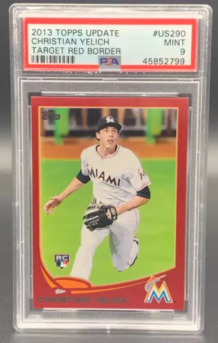2013 Topps Update Target Red Border #US290 Christian Yelich PSA 9 Rookie