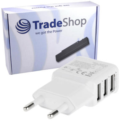 Mini 3-fach Universal USB Netzteil Stecker für Samsung Galaxy Tab 2 3