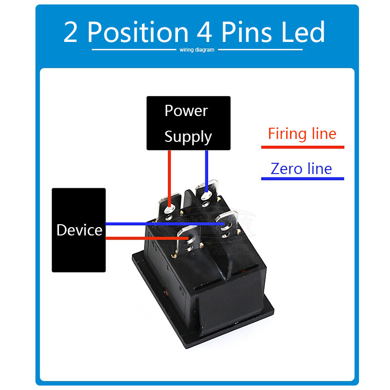 25A 250V High Current 4Pin On/Off Rectangle Rocker Switch Welding ...