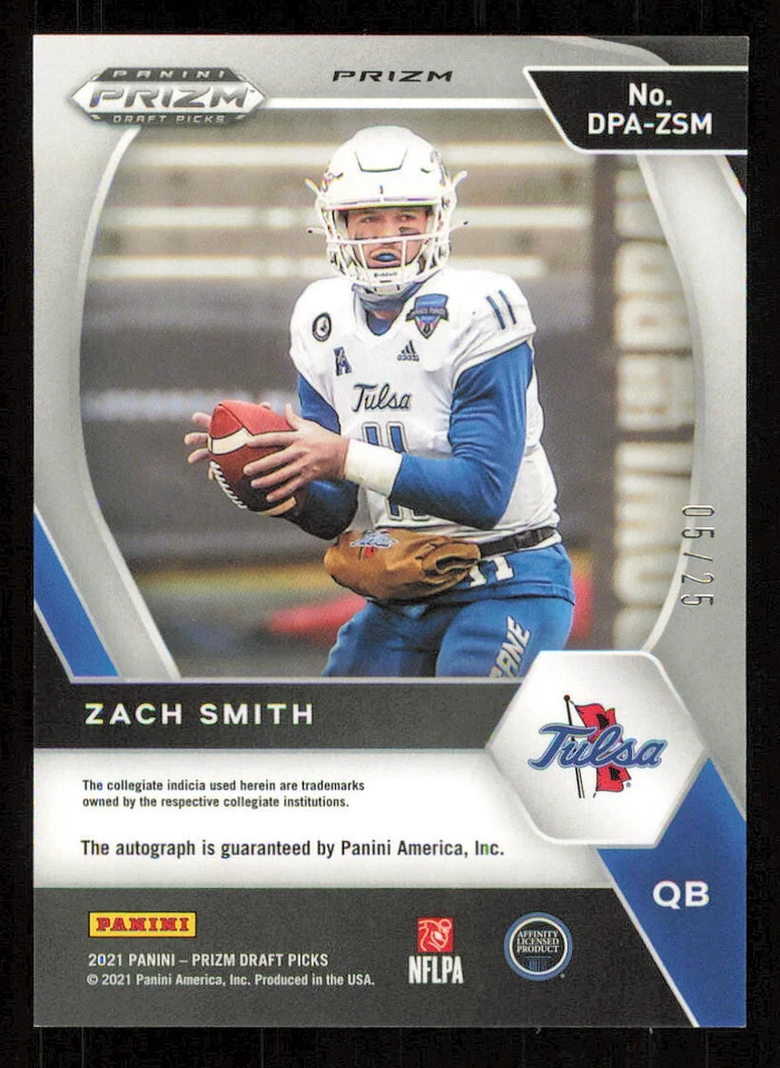 2021 Panini Prizm Draft Picks AUTO Prizms Mojo #324 Zach Smith /25 - Image 2 of 2
