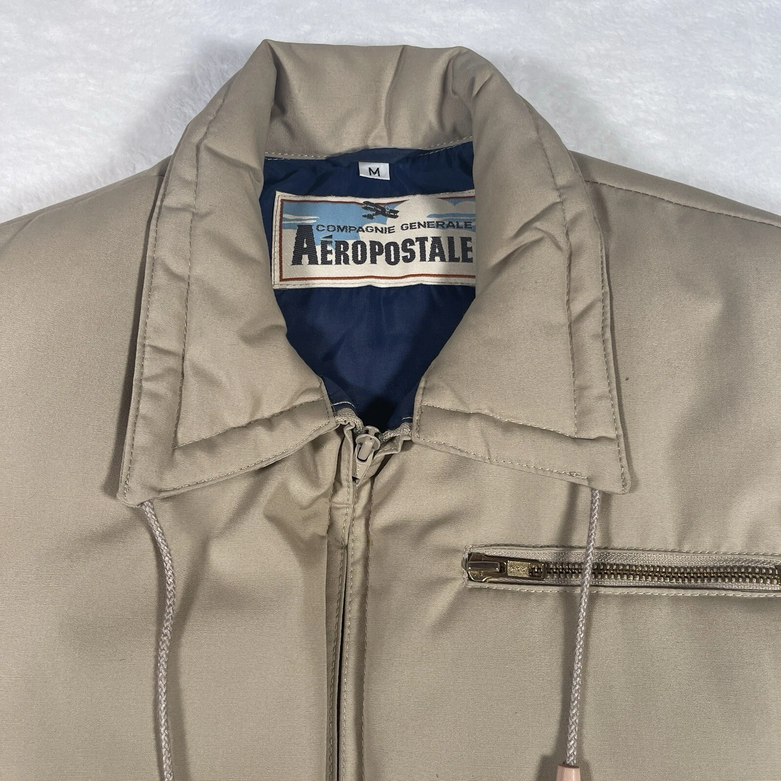 Aeropostale Campagnie Generale VTG 80s down insulated vest Men’s Medium Tan