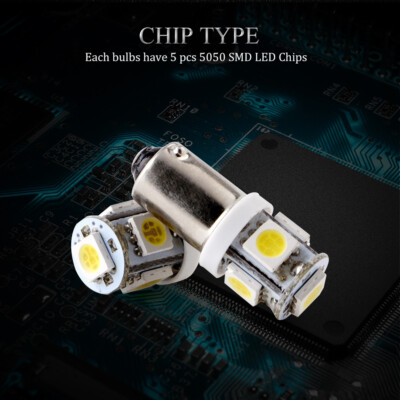 2018 NEW 10PCS T11 BA9S T4W H6W 363 White 5 LED 5050 SMD Car Wedge Side Light La - Foto 7