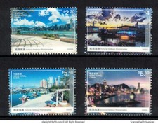 HONG KONG CHINA 2025 VICTORIA HARBOUR PROMENADES COMP. LOT DE 4 TIMBRES MNH