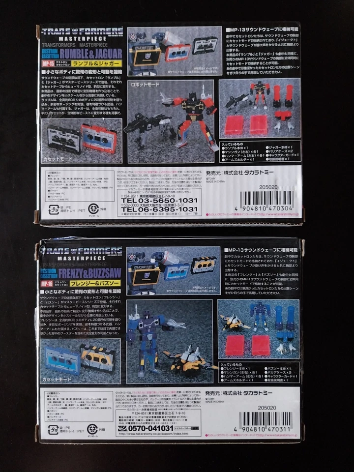 Transformers 4 Cassette Soundwave Tomy Takara: Frenzy Rumble Ravage Buzzsaw - Immagine 2 di 4