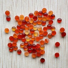 Wholesale 100pcs 4mm Natural Stone Red Agate Round Cab Cabochon DIY Jewelry