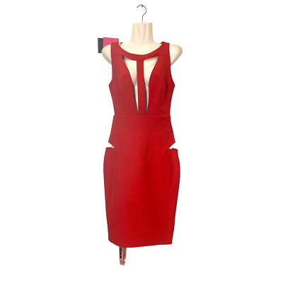 Women's Celeb Boutique Cut-Out Liora Bright Red Party Dress Size XS 2-4 |  eBay
