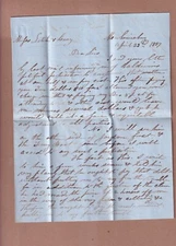 1857 Mechanicsburg Virginia 3-page letter "Ferry Boat" to John Letcher