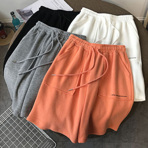 Women Shorts Pockets Breathable Solid Color Drawstring Shorts Summer - Picture 1 of 13