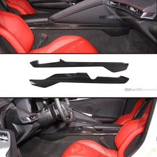 Fits 2020-2024 Corvette C8 Center Console Side ABS Carbon Fiber Trim Strip Cover